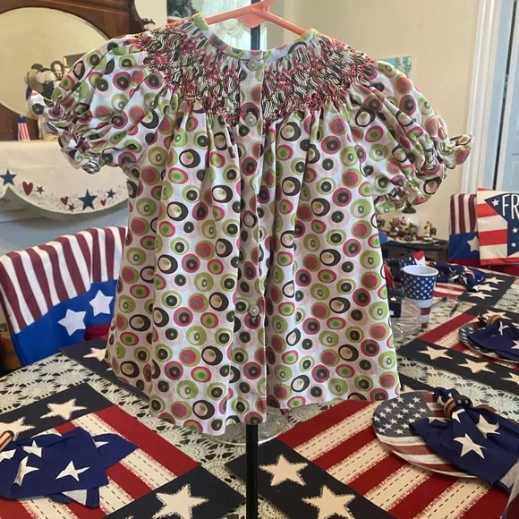 Smocked Giraffe Infant Girls Smocked Dress size 9 months - Picture 15 of 16